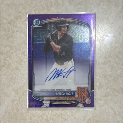 Mitch Voit 2023 Bowman Chrome Purple Mojo Refractor Autograph /199 Mets MINT