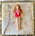 Vintage 1964 Mattel Skipper Doll Titian Red Hair Japan Original Swimsuit
