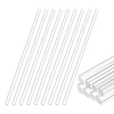 20 Pcs Clear Acrylic Square Rods, 3/16" x 3/16" x 16" PMMA Bar-5mm x 407mm