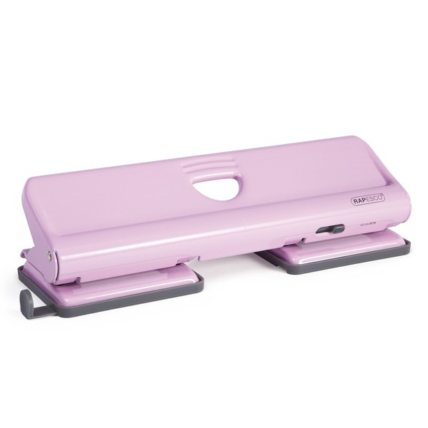 Rapesco 1347 4-Fach-Metalllocher Rosa 22 Blatt KapazitäT BüRolocher-image