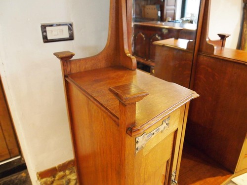 Dressing table outstanding Arts & Crafts Oak manner of E A Taylor c1900 - Picture 3 of 16