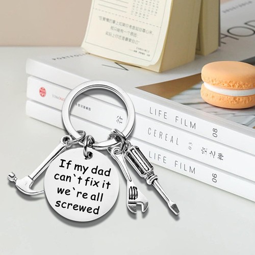 Father’s Day Gifts Dad Keychain From Son Daughter Children Dad Gifts Keychain... - Picture 6 of 7