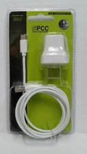4' Micro USB 2-in-1 Cell Phone Charging Kit Android / Blackberry White 50074 