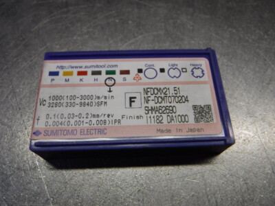 Sumitomo PCD Tipped Carbide Turning Insert QTY1 NFDCMX21.51 DA1000 (LOC734)