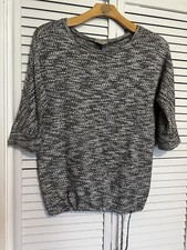 ANN TAYLOR LOFT Women  s Size Small S Sweater Shirt Top 3/4 Sleeve Drawstring Hem