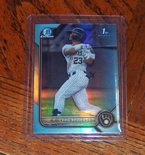Eric Brown Jr 2022 Bowman Chrome Draft BDC-48 Sky Blue Refractor 1st Prospect RC
