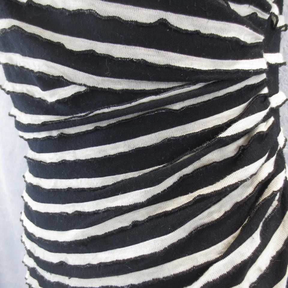 Studio M Mujer M Acanalado Rayas Tejido Asimétrico Forrado Sin Mangas Contorno Corporal Foto 4 de 4
