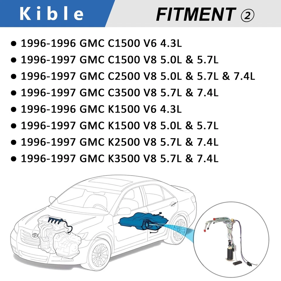 Electric Fuel Pump for 1996 1997 Chevy GMC C1500 C2500 C3500 K1500 K2500 K3500 Foto 4 de 4