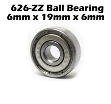 626 ZZ Shielded Bearing 6mm x 19mm x 6mm - 1 SINGLE