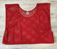 RED Football Mesh Practice Vest Jersey Russel Athletic made in USA - ADULT XXXL