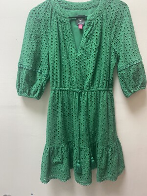 vince camuto green eyelet dress Fern Green Eyelet Bennett Maxi Dress