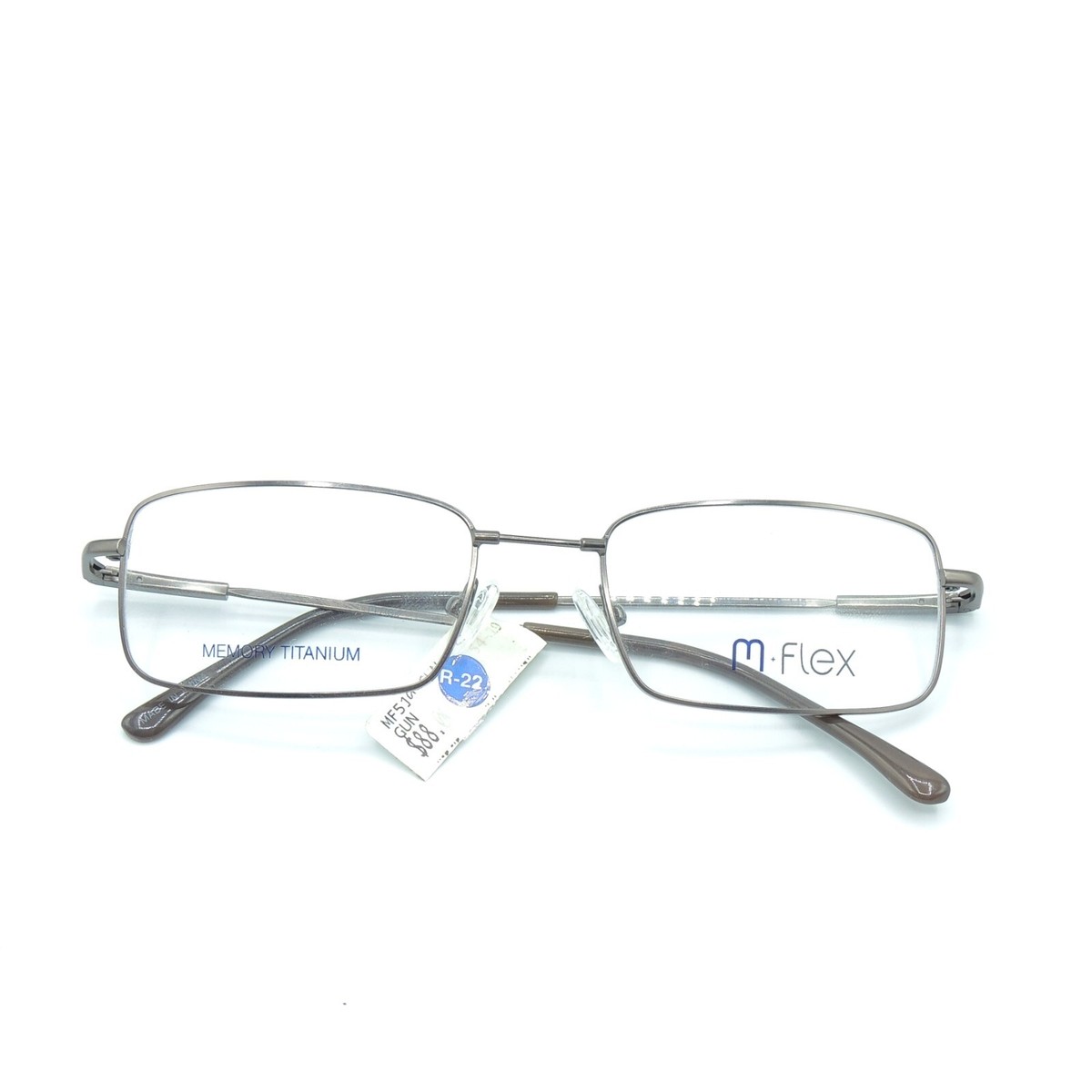 M Flex Eyeglasses MF510 Gunmetal Designer Frames Only Silver 54-19-145 M-Flex MF 510 Gun Gunmetal Eyeglass Frame 54 19 145 | eBay main image 4
