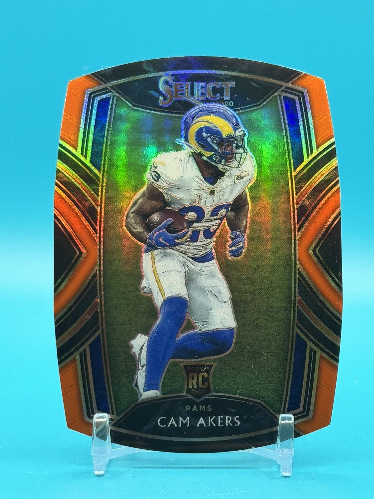 2020 Panini Select CAM AKERS #255 Rookie Orange Prizm Die-Cut Club Level Rams RC