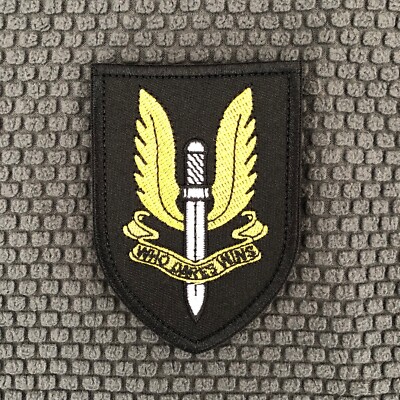 Patch Klett British SAS Special Air Service Englisch GB Abzeichen Schwarz NEU
