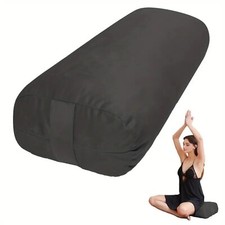 Yoga Firm Large Yoga Bolster Pillow Cushion 24" x 12" x 6" for Restorative Yoga