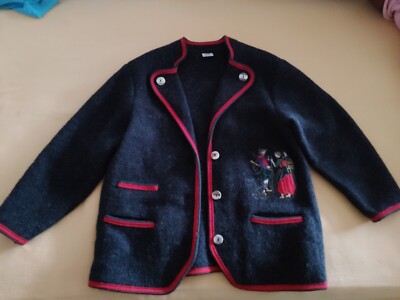 JULIUS LANG Trachten Jacke 100 % Schurwolle M 38/40