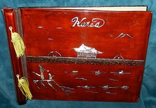 BEAUTIFUL ANTIQUE/VINTAGE SCRAP BOOK/PHOTO ALBUM PEARL DESIGNS