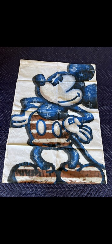 Disney Mickey Mouse Americana Flag 28x 40”