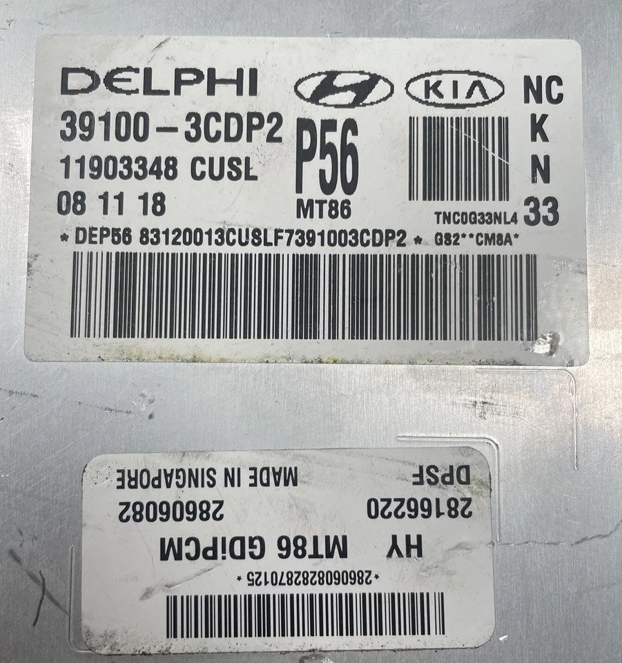 2019 Hyundai Santa Fe XL 3.3L Engine Control Module ECM ECU 39100-3CDP2 — 第 2/3 张图片