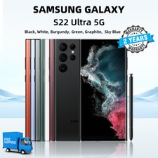 New Sealed Samsung Galaxy S22 Ultra 5G 128/256/512GB SM-S908U Factory Unlocked