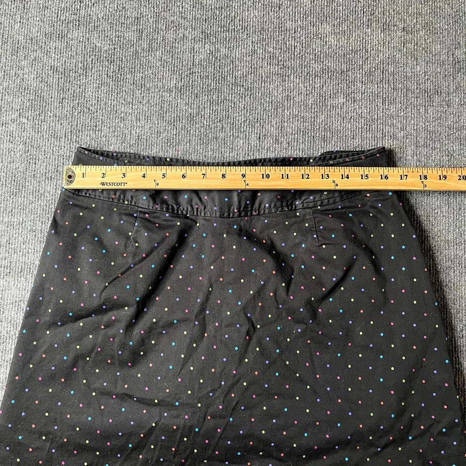 Larry Levine Black PolkDot Mini Skirt Skort Y2K Style Stretch Womens 12 - Image 4 of 4