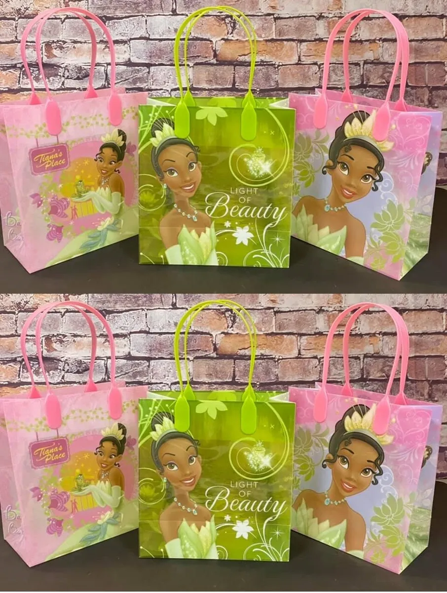 6 Princess Tiana & The Frog 12x Party Favor Reusable Goodie Gift Bags