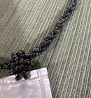 Vintage Mother of Pearl Shell Raku Bead woven Necklace Purple Blue Green Copper — photo 4