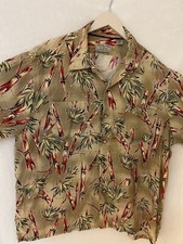 Vintage Burma Bibas Mens Hawaiian Shirt 2XL Rayon Mix w/Free shipping