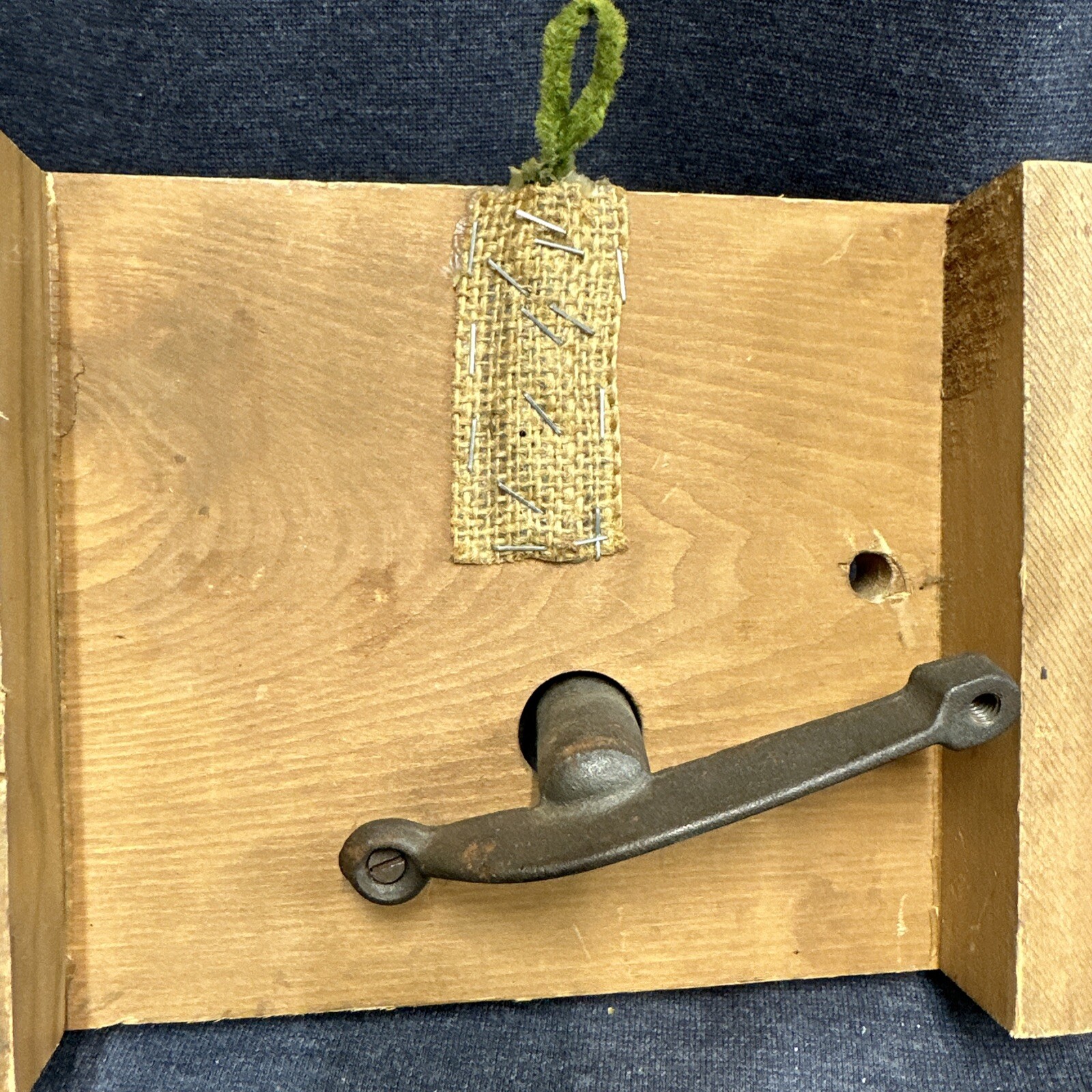 Antique Brighton Coffee Mill Grinder Cast Iron Hand Crank Wall Mounted