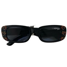Ed hardy sunglasses black frames heart print women NWT