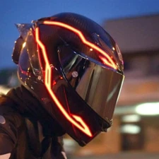 Universal Motorcycle Helmet Light 4-in1 LED Light Strip Night Safety Accessories