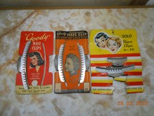 Vintage Wave Clips, LOT of 3 Aluminum GOODY SOLO Wave Clips, Finger Waves 1930's