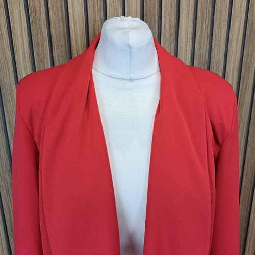 Made in Italy Jacket Red Womens 2XL UK 18 Blazer Long Sleeve - Picture 2 of 10