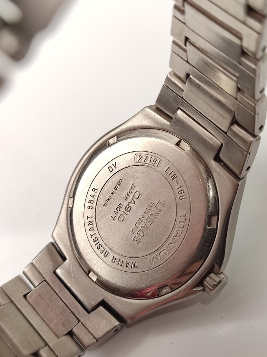 Titanium Watch CASIO LINEAGE 2719 LIN-168 Titanium 5bar Date Casio