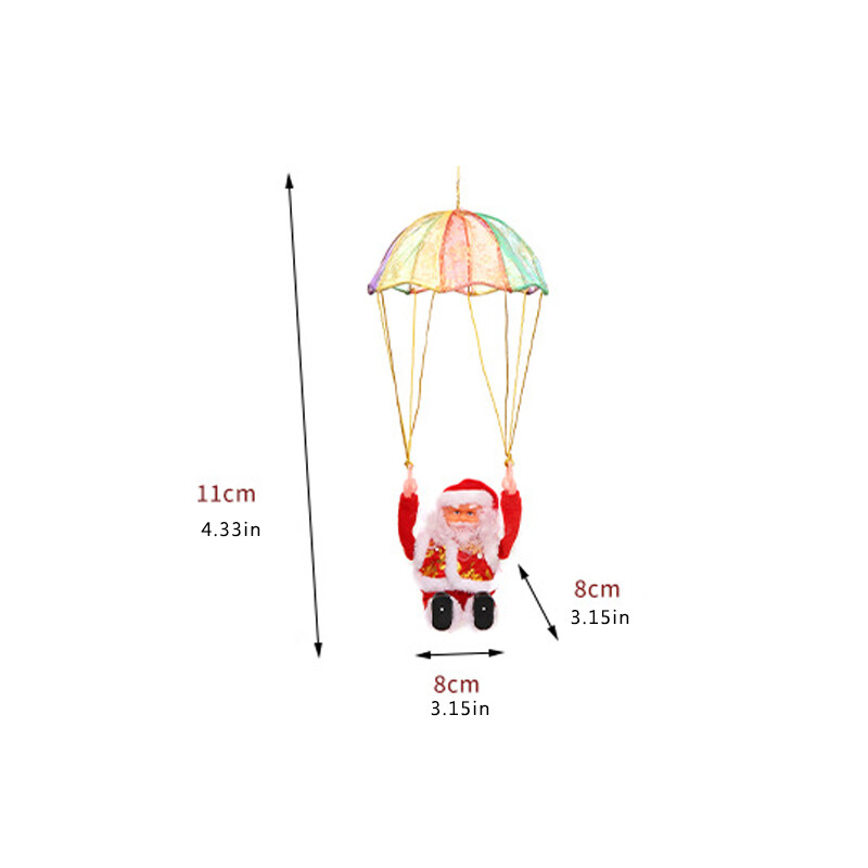 Christmas Toy Santa Claus Parachute Electric Parachute Santa Ornaments