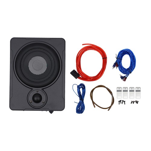 12V 600W 8'' Under-Seat Active Car Subwoofer Audio Speaker Bass Amp Sub Box Slim - Picture 5 of 17