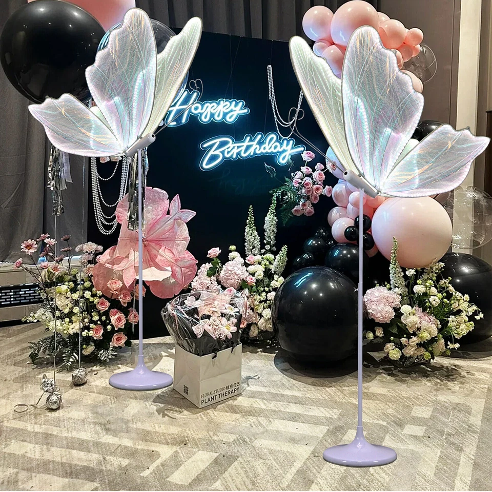 2PC Butterfly Floor lamp,Ceiling Lamp,for Wedding Party Decorations Props-24in - Image 4 of 4