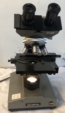 Olympus CH CHBS Microscope w/ 4 Objects, Specimen Holder & Working Light (ih038)