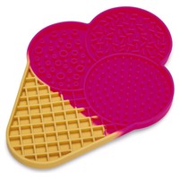Beeztees Leckmatte Eiscreme Silikon Rosa 21X15Cm FüR Hunde, SpüLmaschinenfest