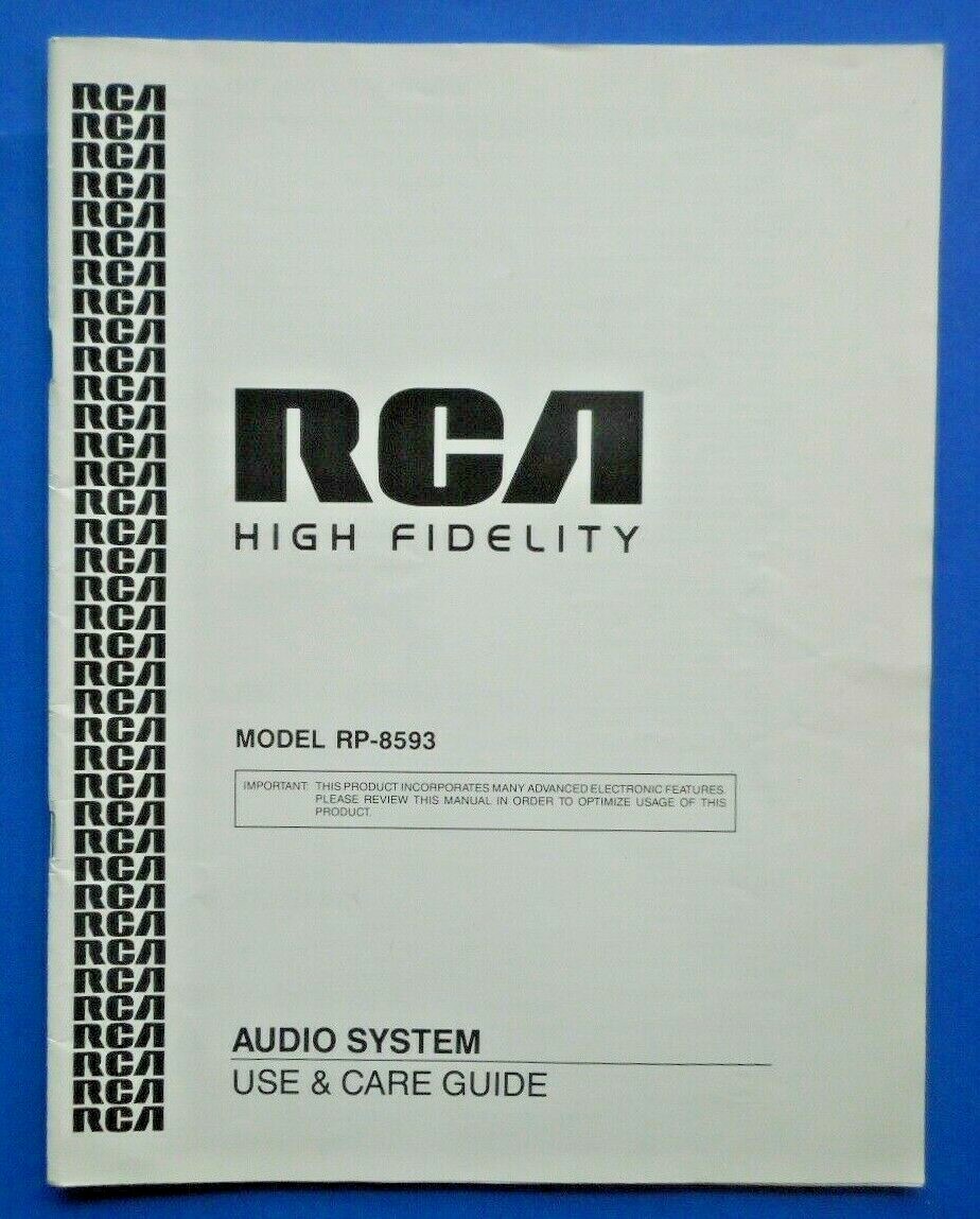 Rca Rp 8593 RCA High Fidelity Model RP-8593 Stereo Instruction Manual COOL ...