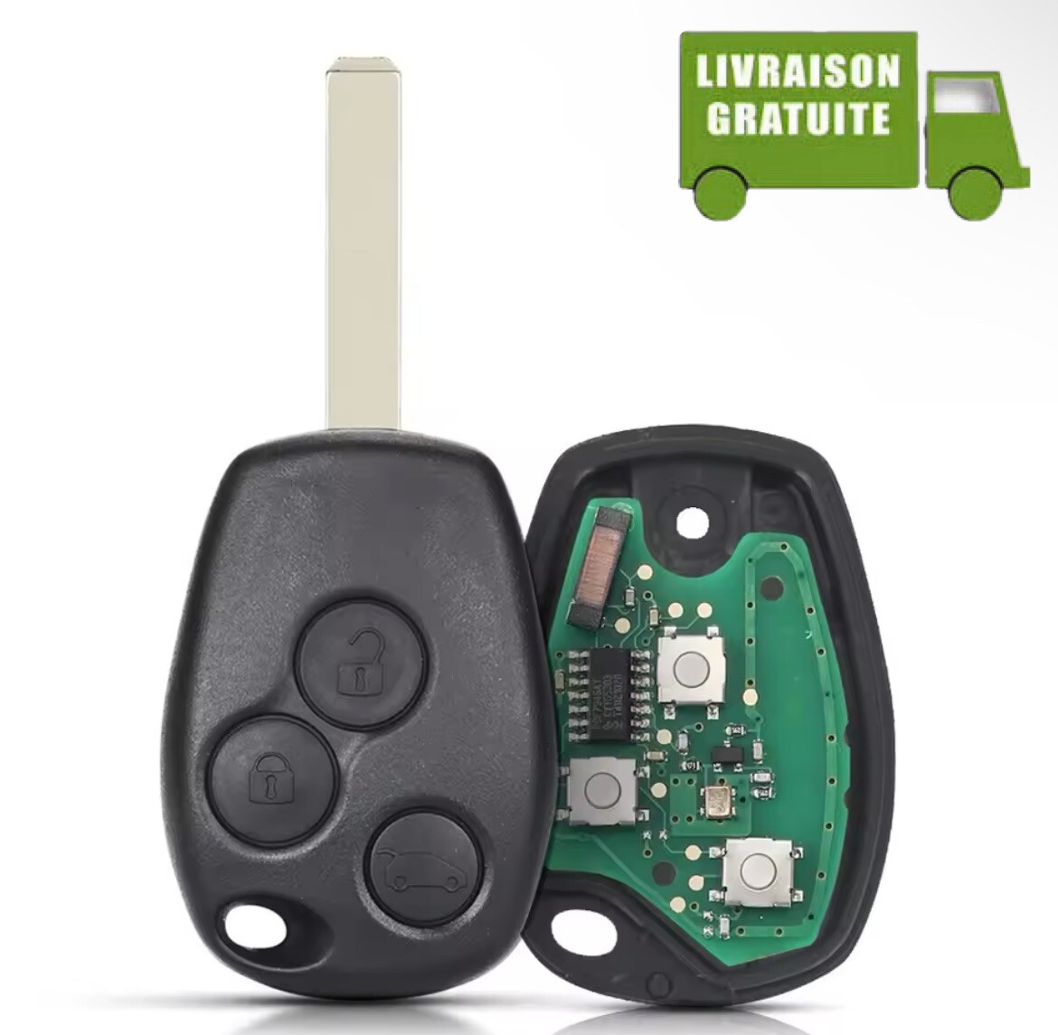 Clé vierge PCF7946 pour Kangoo 2 et Logan parfait pour créer un double de secours