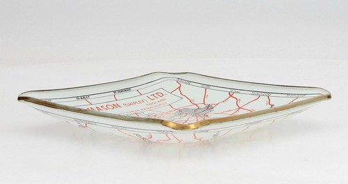 Plato de vidrio publicitario vintage de Yorkshire de Henry Mason (Shipley) Ltd - Imagen 3 de 4