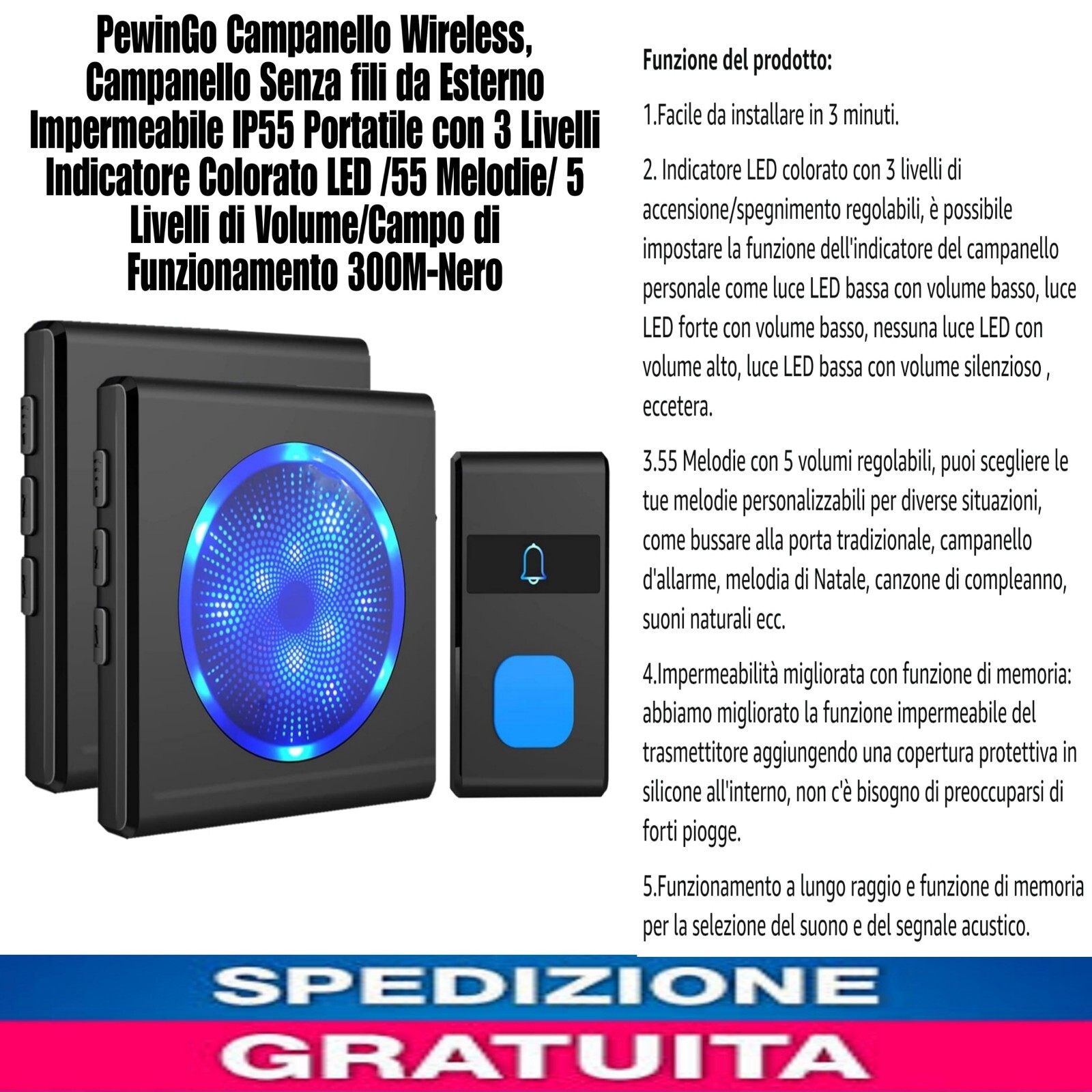 PewinGo: Il Campanello Wireless Ideale per la Casa Moderna