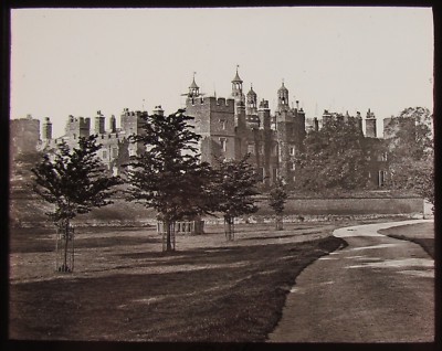 Glas Magic Laterne Dia ETON COLLEGE VON SPIELFELDERN NR2 UM 1890 FOTO