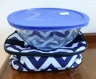 Pyrex Glass Bowl with Lid & Tote 2.5 QT-Unused