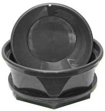 Gold classifier for five gallon bucket and bonus gold pan; stackable sifting pan