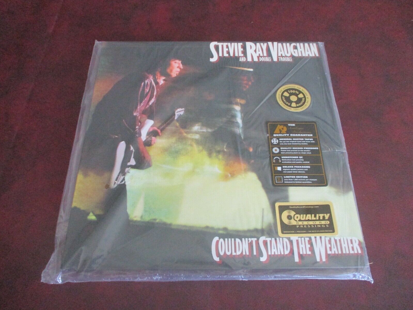 STEVIE RAY VAUGHAN VERIFIED COULDN'T STAND WEATHER 200GRAM 1ST STAMP 45 RPM LP