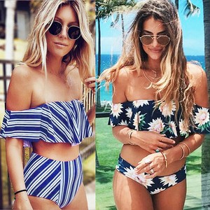 2019-Women-Push-Up-Off-Shoulder-Swimwear-Bikini-Padded-Bra-Bathing-Suit-Swimsuit