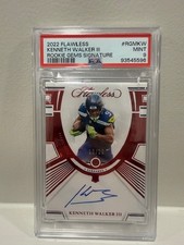 2022 Panini Flawless Kenneth Walker III Rookie Gems Signature /20 Ruby PSA 9