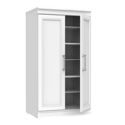 Modular Storage 21.38 In. W White Reach-In Tower Wall Mount 12-Shelf Wood Closet